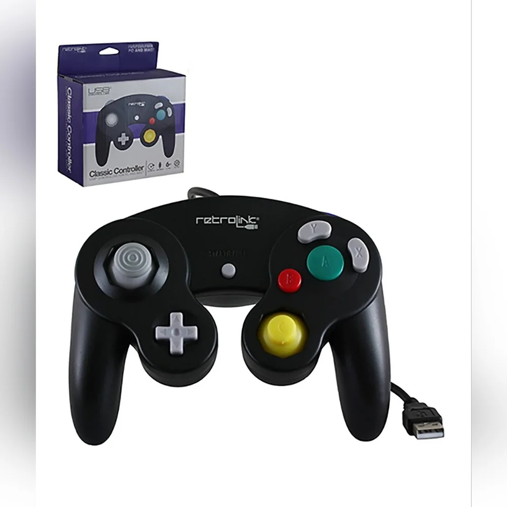 Retrolink Gamecube Remote With USB to C-cable Hookup for phone